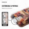 imageFARBERWARE BuildABoard Acacia Cutting Board with Builtin Storage Compartments Clear Locking Lid ampamp White Handles Great for Charcuterie ampamp SnacksWhite