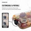 imageFARBERWARE BuildABoard Acacia Cutting Board with Builtin Storage Compartments Clear Locking Lid ampamp White Handles Great for Charcuterie ampamp SnacksBamboo