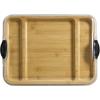 imageFARBERWARE BuildABoard Acacia Cutting Board with Builtin Storage Compartments Clear Locking Lid ampamp White Handles Great for Charcuterie ampamp SnacksAcacia