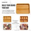 imageFARBERWARE BuildABoard Acacia Cutting Board with Builtin Storage Compartments Clear Locking Lid ampamp White Handles Great for Charcuterie ampamp SnacksNavy