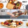 imageFARBERWARE BuildABoard Acacia Cutting Board with Builtin Storage Compartments Clear Locking Lid ampamp White Handles Great for Charcuterie ampamp SnacksBlue