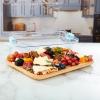 imageFARBERWARE BuildABoard Acacia Cutting Board with Builtin Storage Compartments Clear Locking Lid ampamp White Handles Great for Charcuterie ampamp SnacksBlue