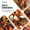 imageFARBERWARE BuildABoard Acacia Cutting Board with Builtin Storage Compartments Clear Locking Lid ampamp White Handles Great for Charcuterie ampamp SnacksBlue
