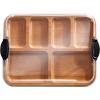 imageFARBERWARE BuildABoard Acacia Cutting Board with Builtin Storage Compartments Clear Locking Lid ampamp White Handles Great for Charcuterie ampamp SnacksBamboo