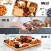 imageFARBERWARE BuildABoard Acacia Cutting Board with Builtin Storage Compartments Clear Locking Lid ampamp White Handles Great for Charcuterie ampamp SnacksBlack