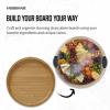 imageFARBERWARE BuildaBoard Cutting Board with Lazy Susan Turntable Five Compartments and Clear Locking Lid for Charcuterie Snacks and More AcaciaBlackBamboo