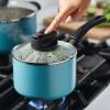 imageFarberware Smart Control Nonstick Cookware Pots and Pans Set 14 Piece BlackAqua