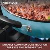 imageFarberware Smart Control Nonstick Cookware Pots and Pans Set 14 Piece BlackAqua