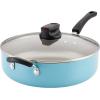 imageFarberware Smart Control Nonstick Cookware Pots and Pans Set 14 Piece BlackAqua
