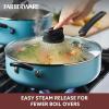 imageFarberware Smart Control Nonstick Cookware Pots and Pans Set 14 Piece BlackAqua