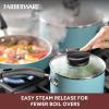 imageFarberware Smart Control Nonstick Cookware Pots and Pans Set 14 Piece BlackAqua