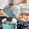 imageFarberware Smart Control Nonstick Cookware Pots and Pans Set 14 Piece BlackAqua