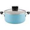imageFarberware Smart Control Nonstick Cookware Pots and Pans Set 14 Piece BlackAqua