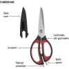 imageFarberware 4in1 Kitchen Shears 2Piece Aqua and GrayRed and Black