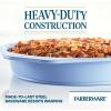 imageFarberware Easy Solutions Nonstick Bakeware Square CakeCookie Pan 9 Inch with Portion Marks  BlueCake Pan 9  Round