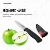 imageFarberware Edgekeeper 8Inch Chef Knife with SelfSharpening Blade Cover High CarbonStainless Steel Kitchen Knife with Ergonomic Handle RazorSharp Knife BlackBlack
