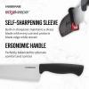 imageFarberware Edgekeeper 8Inch Chef Knife with SelfSharpening Blade Cover High CarbonStainless Steel Kitchen Knife with Ergonomic Handle RazorSharp Knife BlackBlack