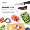 imageFarberware Edgekeeper 8Inch Chef Knife with SelfSharpening Blade Cover High CarbonStainless Steel Kitchen Knife with Ergonomic Handle RazorSharp Knife BlackBlack