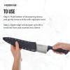 imageFarberware Edgekeeper 8Inch Chef Knife with SelfSharpening Blade Cover High CarbonStainless Steel Kitchen Knife with Ergonomic Handle RazorSharp Knife BlackBlackGray