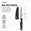 imageFarberware Edgekeeper 8Inch Chef Knife with SelfSharpening Blade Cover High CarbonStainless Steel Kitchen Knife with Ergonomic Handle RazorSharp Knife BlackBlackGray