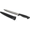 imageFarberware Edgekeeper 8Inch Chef Knife with SelfSharpening Blade Cover High CarbonStainless Steel Kitchen Knife with Ergonomic Handle RazorSharp Knife BlackBlackGray