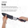 imageFarberware Edgekeeper 8Inch Chef Knife with SelfSharpening Blade Cover High CarbonStainless Steel Kitchen Knife with Ergonomic Handle RazorSharp Knife BlackBlackGray