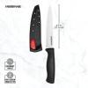 imageFarberware Edgekeeper 8Inch Chef Knife with SelfSharpening Blade Cover High CarbonStainless Steel Kitchen Knife with Ergonomic Handle RazorSharp Knife BlackBlack
