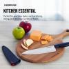 imageFarberware Edgekeeper 8Inch Chef Knife with SelfSharpening Blade Cover High CarbonStainless Steel Kitchen Knife with Ergonomic Handle RazorSharp Knife BlackBlack