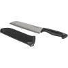 imageFarberware Edgekeeper 8Inch Chef Knife with SelfSharpening Blade Cover High CarbonStainless Steel Kitchen Knife with Ergonomic Handle RazorSharp Knife BlackBlackGray