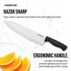 imageFarberware Edgekeeper 8Inch Chef Knife with SelfSharpening Blade Cover High CarbonStainless Steel Kitchen Knife with Ergonomic Handle RazorSharp Knife BlackBlack