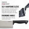 imageFarberware Edgekeeper 8Inch Chef Knife with SelfSharpening Blade Cover High CarbonStainless Steel Kitchen Knife with Ergonomic Handle RazorSharp Knife BlackBlackGray