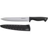 imageFarberware Edgekeeper 8Inch Chef Knife with SelfSharpening Blade Cover High CarbonStainless Steel Kitchen Knife with Ergonomic Handle RazorSharp Knife BlackBlackGray