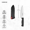 imageFarberware Edgekeeper 8Inch Chef Knife with SelfSharpening Blade Cover High CarbonStainless Steel Kitchen Knife with Ergonomic Handle RazorSharp Knife BlackBlack