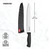imageFarberware Edgekeeper 8Inch Chef Knife with SelfSharpening Blade Cover High CarbonStainless Steel Kitchen Knife with Ergonomic Handle RazorSharp Knife BlackBlack