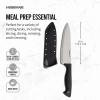 imageFarberware Edgekeeper 8Inch Chef Knife with SelfSharpening Blade Cover High CarbonStainless Steel Kitchen Knife with Ergonomic Handle RazorSharp Knife BlackBlackGray