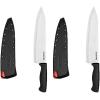 imageFarberware Edgekeeper 8Inch Chef Knife with SelfSharpening Blade Cover High CarbonStainless Steel Kitchen Knife with Ergonomic Handle RazorSharp Knife BlackBlack