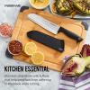 imageFarberware Edgekeeper 8Inch Chef Knife with SelfSharpening Blade Cover High CarbonStainless Steel Kitchen Knife with Ergonomic Handle RazorSharp Knife BlackBlackGray