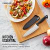imageFarberware Edgekeeper 8Inch Chef Knife with SelfSharpening Blade Cover High CarbonStainless Steel Kitchen Knife with Ergonomic Handle RazorSharp Knife BlackBlackGray
