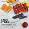 imageFarberware Edgekeeper 8Inch Chef Knife with SelfSharpening Blade Cover High CarbonStainless Steel Kitchen Knife with Ergonomic Handle RazorSharp Knife BlackBlackGray