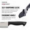 imageFarberware Edgekeeper 8Inch Chef Knife with SelfSharpening Blade Cover High CarbonStainless Steel Kitchen Knife with Ergonomic Handle RazorSharp Knife BlackBlackGray