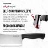 imageFarberware Edgekeeper 8Inch Chef Knife with SelfSharpening Blade Cover High CarbonStainless Steel Kitchen Knife with Ergonomic Handle RazorSharp Knife BlackBlack