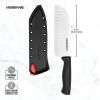 imageFarberware Edgekeeper 8Inch Chef Knife with SelfSharpening Blade Cover High CarbonStainless Steel Kitchen Knife with Ergonomic Handle RazorSharp Knife BlackBlack