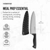 imageFarberware Edgekeeper 8Inch Chef Knife with SelfSharpening Blade Cover High CarbonStainless Steel Kitchen Knife with Ergonomic Handle RazorSharp Knife BlackBlackGray