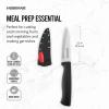 imageFarberware Edgekeeper 8Inch Chef Knife with SelfSharpening Blade Cover High CarbonStainless Steel Kitchen Knife with Ergonomic Handle RazorSharp Knife BlackBlack