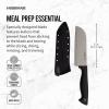 imageFarberware Edgekeeper 8Inch Chef Knife with SelfSharpening Blade Cover High CarbonStainless Steel Kitchen Knife with Ergonomic Handle RazorSharp Knife BlackBlackGray
