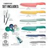 imageFarberware Resin Cutlery Set 23 Piece Multicolor CoolPastel Rainbow