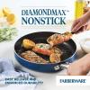imageFarberware Style Nonstick Cookware Deep Round Grill PanGriddle Dishwasher Safe 1125 Inch  YellowBlue