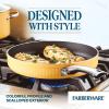 imageFarberware Style Nonstick Cookware Deep Round Grill PanGriddle Dishwasher Safe 1125 Inch  YellowYellow