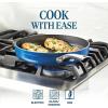 imageFarberware Style Nonstick Cookware Pots and Pans Set with Cooking Utensils Dishwasher Safe 10 Piece  BlueBlue