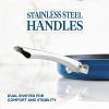 imageFarberware Style Nonstick Cookware Pots and Pans Set with Cooking Utensils Dishwasher Safe 10 Piece  BlueBlue